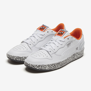 Puma/彪马正品涂鸦情侣款系带低帮耐磨运动休闲板鞋374211-01