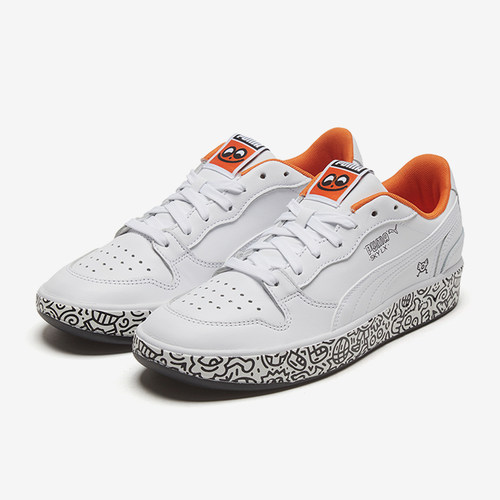 Puma/彪马正品涂鸦情侣款系带低帮耐磨运动休闲板鞋374211-01