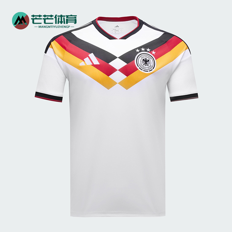 Adidas/阿迪达斯正品2025男士V领训练耐穿套头足球短袖KD8363