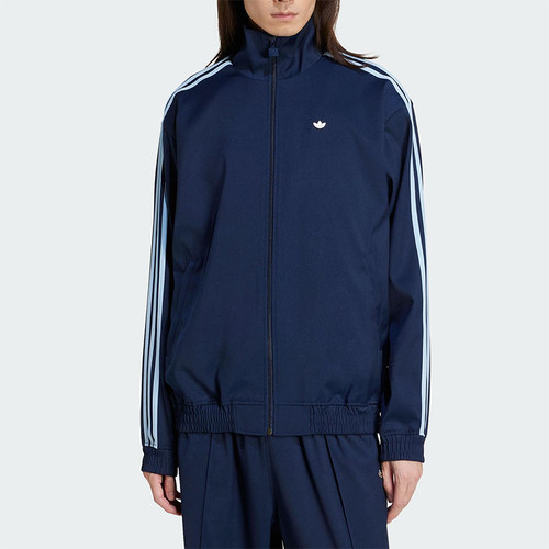 Adidas/阿迪达斯正品三叶草女士经典三条纹梭织立领外套JC6358
