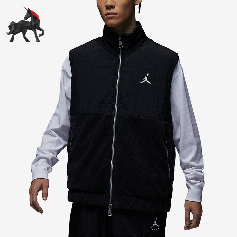 Nike/耐克正品Jordan男子时尚拼接防风保暖运动棉马甲FD8629