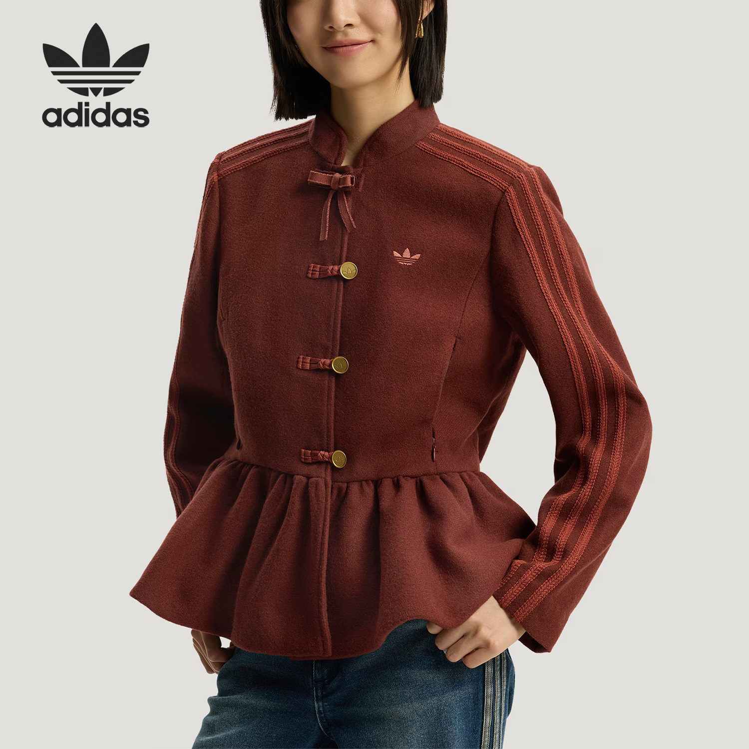 Adidas/阿迪达斯官方正品三叶草女士时尚潮流收腰夹克外套KR5069,运动服/休闲服装,运动茄克/外套,淘宝优惠券,粉丝福利购,淘宝优惠卷