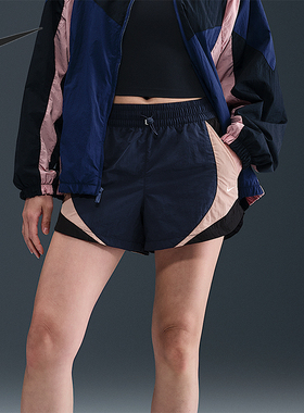 Nike/耐克正品夏季女士梭织中腰宽松复古透气运动短裤HV4032-410