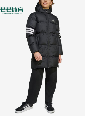 Adidas/阿迪达斯正品FutureIcons新款儿童经典黑白色棉服JW2478