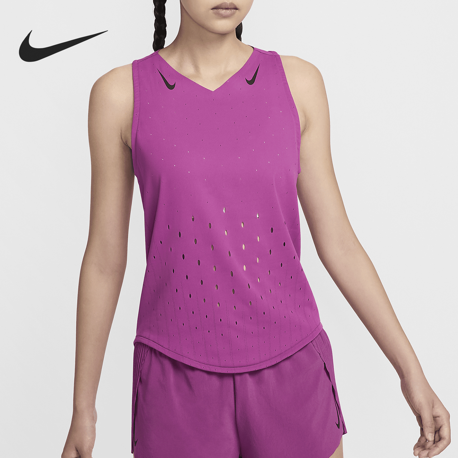 Nike/耐克正品新款女士透气宽松运动跑步无袖背心FN2505-518