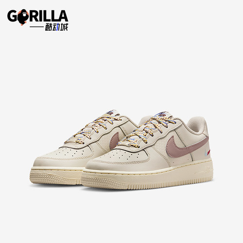 Nike/耐克正品Air Force 1 GS女子大童运动轻便板鞋HQ1907-100