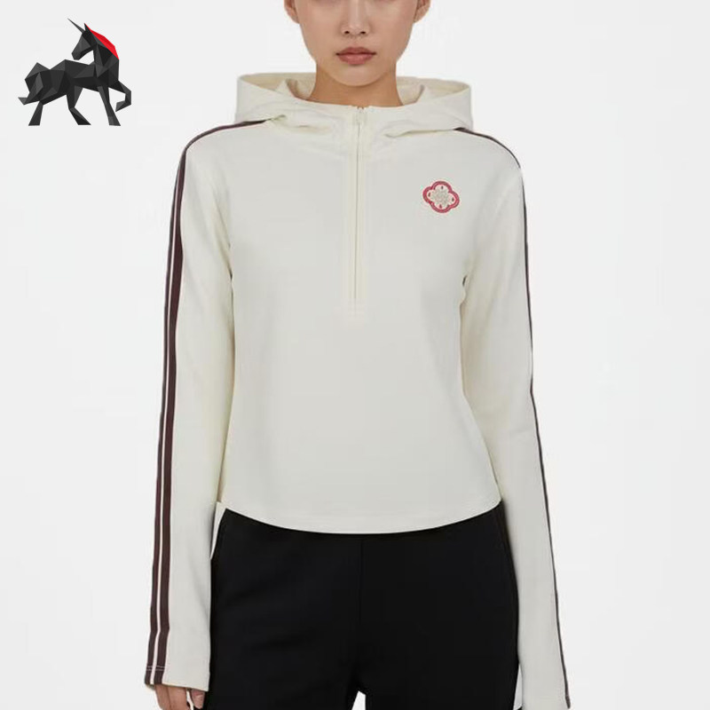 Adidas/阿迪达斯正品2026年新款女士修身短款舒适套头卫衣KH2714