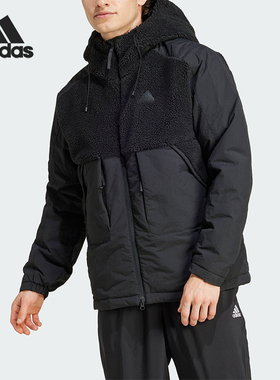 Adidas/阿迪达斯正品CITY ESCAP J男士拼接保暖棉服IS9053
