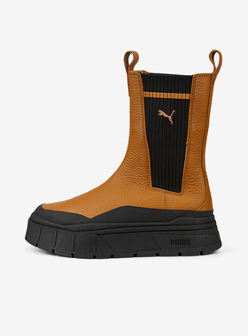 Puma/彪马官方正品Mayze Stack女子复古厚底休闲长筒靴386742-01