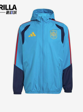 Adidas/阿迪达斯正品新款男蓝藏蓝色球类经典运动夹克外套KA3498