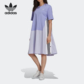 H59021 三叶草女子圆领休闲运动连衣裙 Adidas 阿迪达斯正品