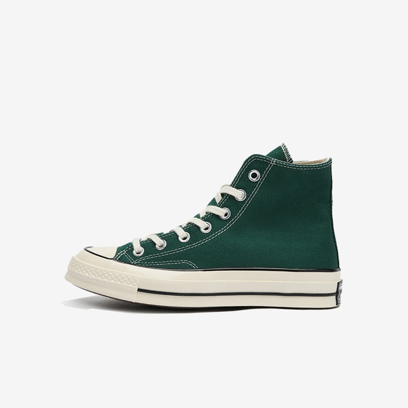 Converse匡威 三星标高帮丛林绿墨绿男女舒适休闲帆布鞋 168508C