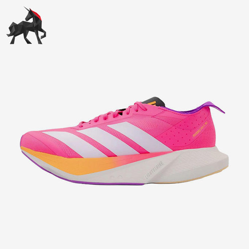 Adidas/阿迪达斯正品新款女粉白色竞速路跑经典马拉松跑鞋JR6958