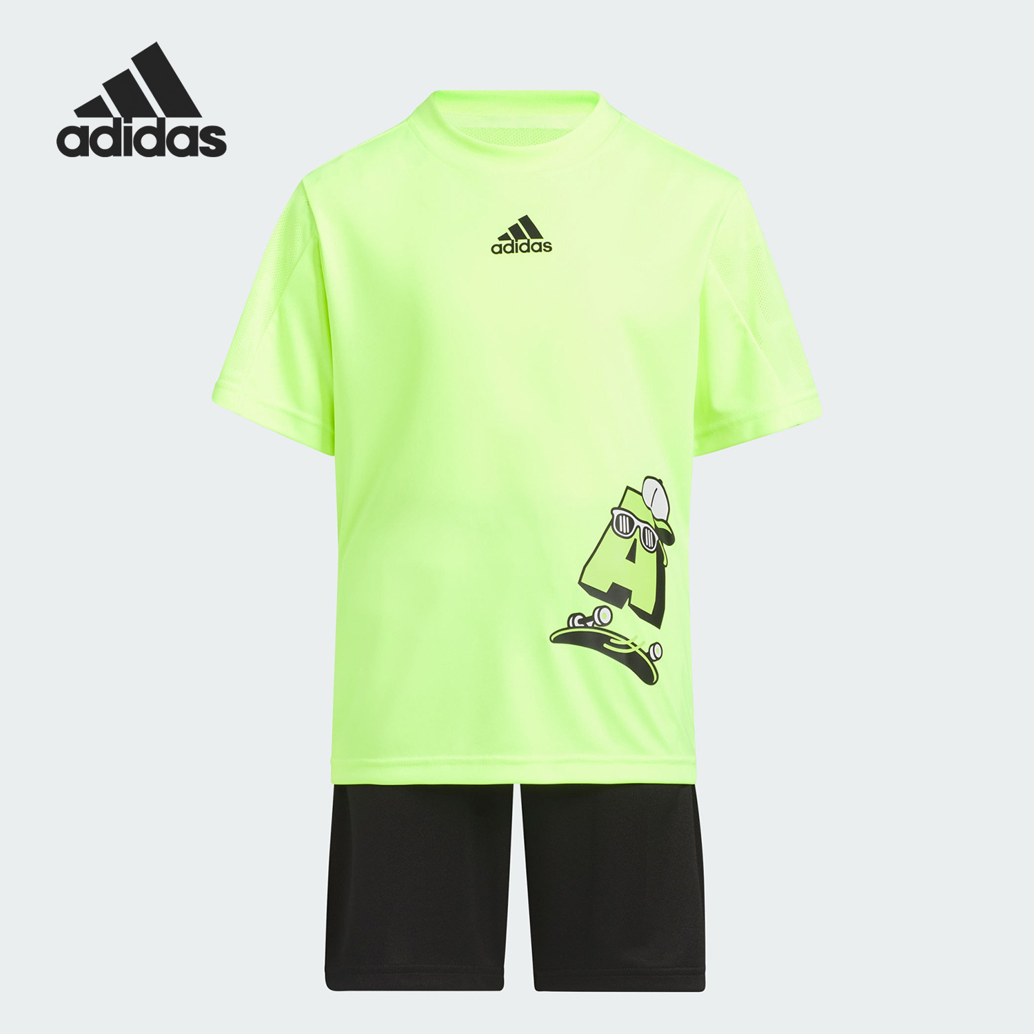 Adidas/阿迪达斯正品LKEL SS SET大童运动休闲短袖套装IN8723