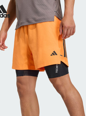 Adidas/阿迪达斯正品夏季男士梭织侧开叉运动健身短裤KA1197