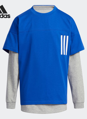 Adidas/阿迪达斯正品当季新款大童男女同款长袖短袖两件套H07294