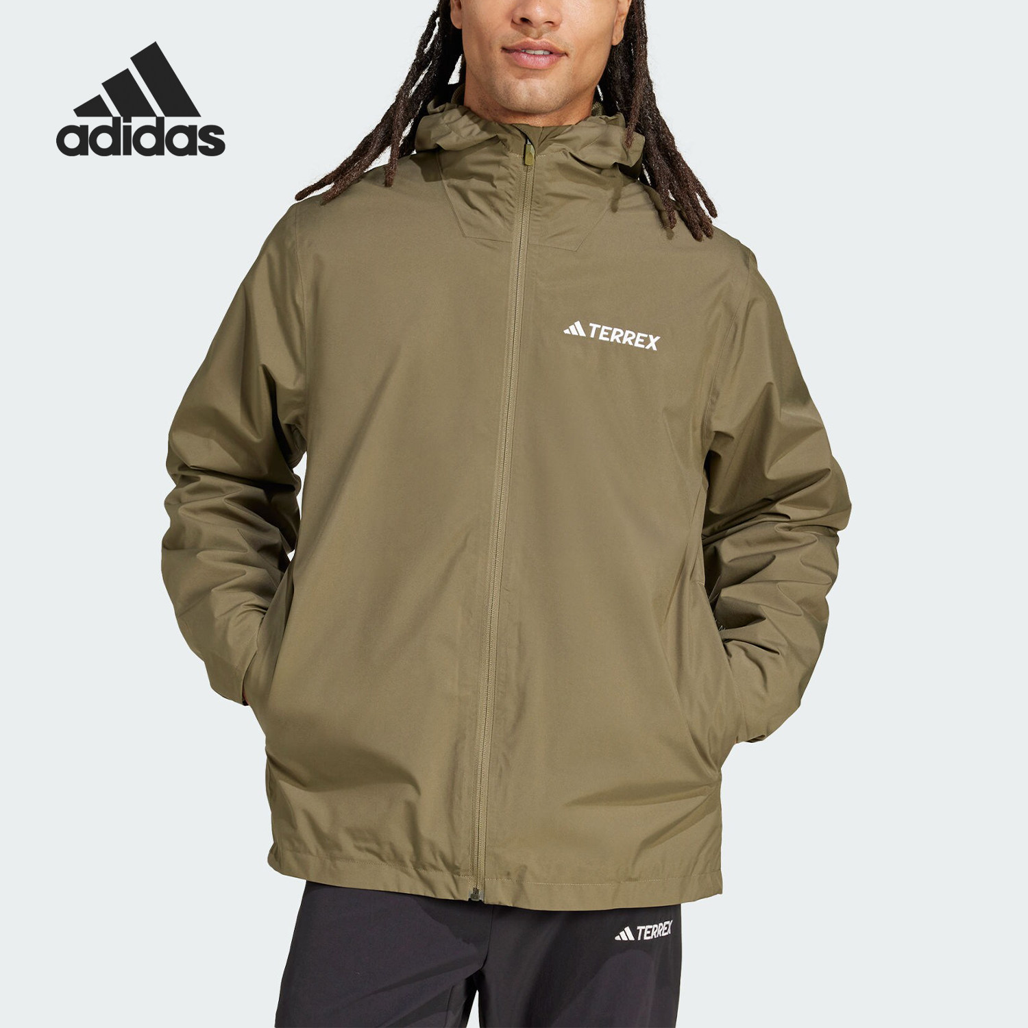 Adidas/阿迪达斯官方正品新款男士复古保暖三合一冲锋衣JY4798