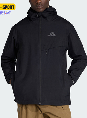 Adidas/阿迪达斯正品MT 2L RAIN J男士运动户外连帽冲锋衣JY4118