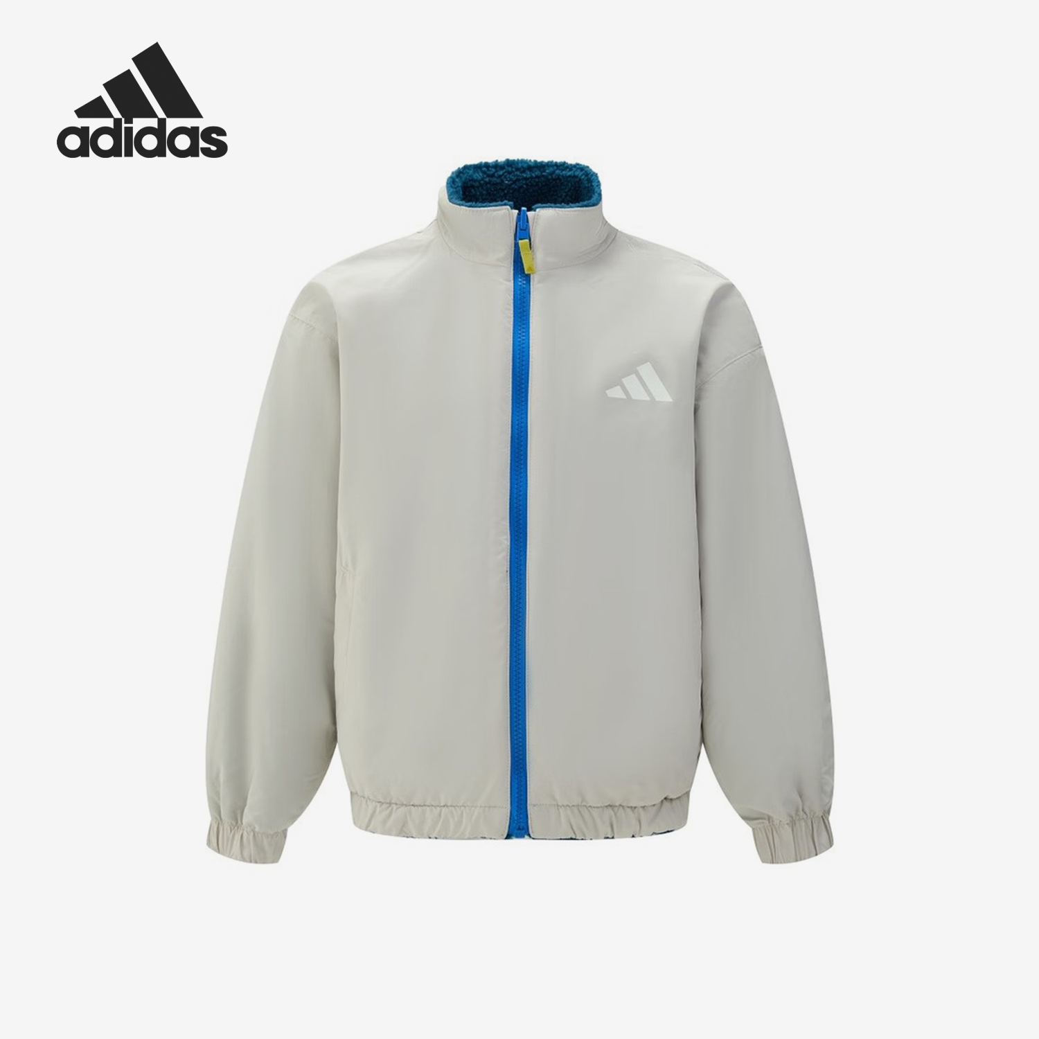 Adidas/阿迪达斯正品2025秋季款儿童运动保暖双面穿外套KC0215