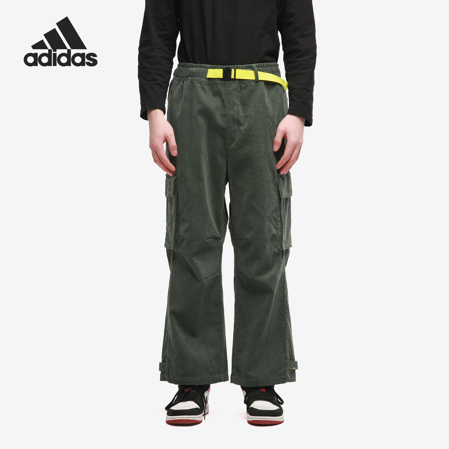 阿迪达斯男子灯芯绒运动长裤