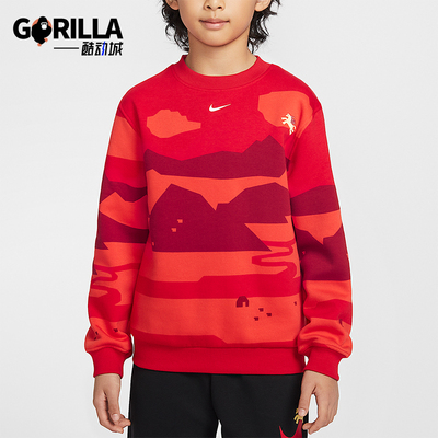 Nike/耐克正品春季款大童休闲圆领针织运动耐穿套头衫IQ3930-657