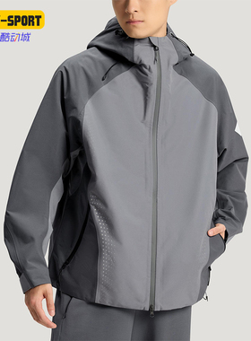 Adidas/阿迪达斯正品2025冬季款男士日常连帽拼接运动外套KH0504