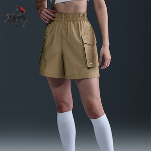 短裤 Nike 耐克正品 2025女士日常松紧腰透气耐穿工装 297 HM6983