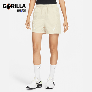 Nike/耐克正品夏季新款女士训练休闲对勾梭织短裤DR6206-206
