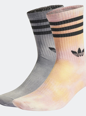 Adidas/阿迪达斯正品BATIK SOCK 2PP 男女同款运动袜两双装HK5163