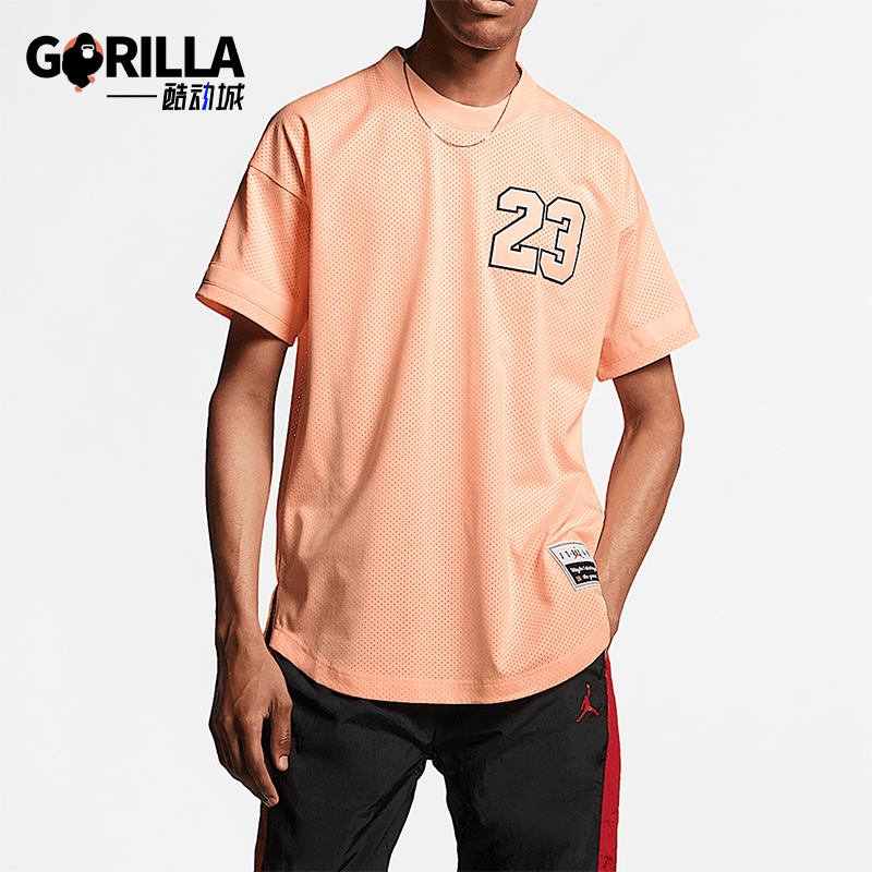 Nike/耐克正品JORDAN男士圆领针织宽松运动短袖T恤AO2827-814