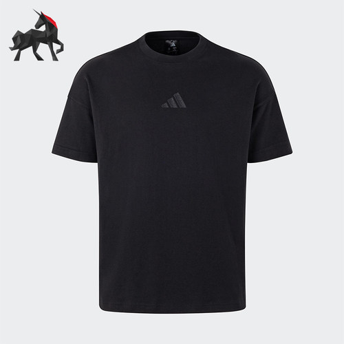 Adidas/阿迪达斯正品新款男士宽松运动训练休闲短袖JY8565