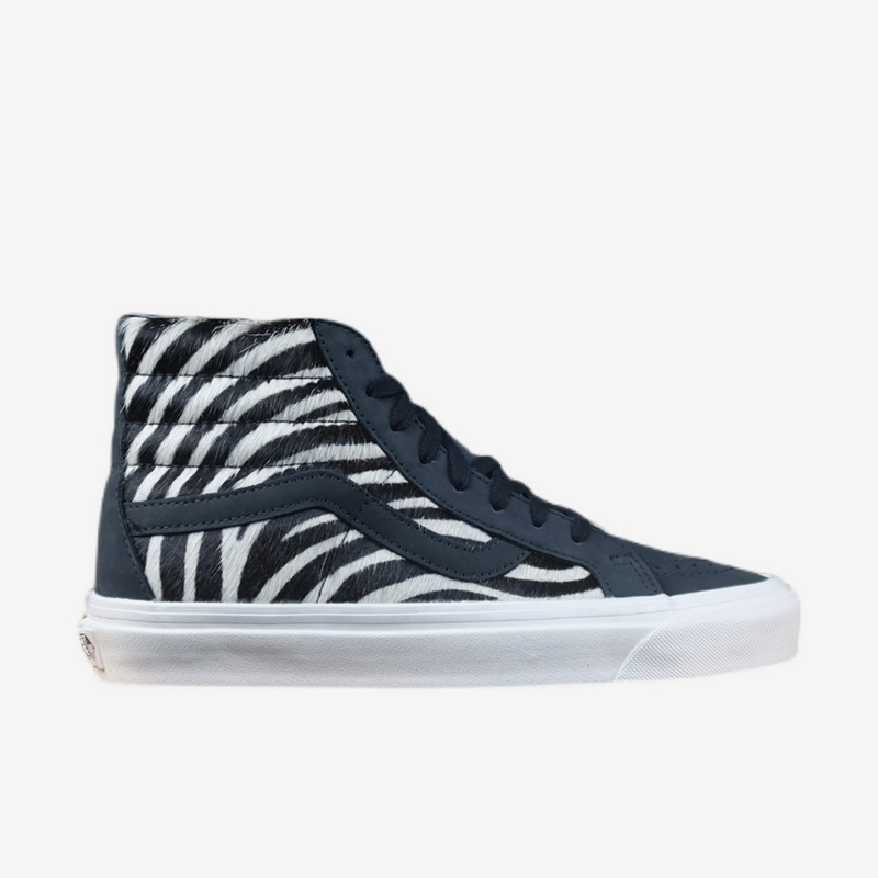 Vans/范斯男女新款斑马纹复古高帮耐磨运动休闲板鞋 VN0A38GF4ZD