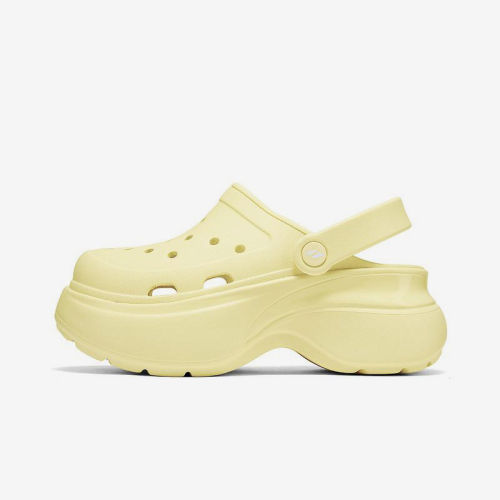 Skechers/斯凯奇正品FOAMIES女士轻质休闲塑模洞洞鞋111678-YEL