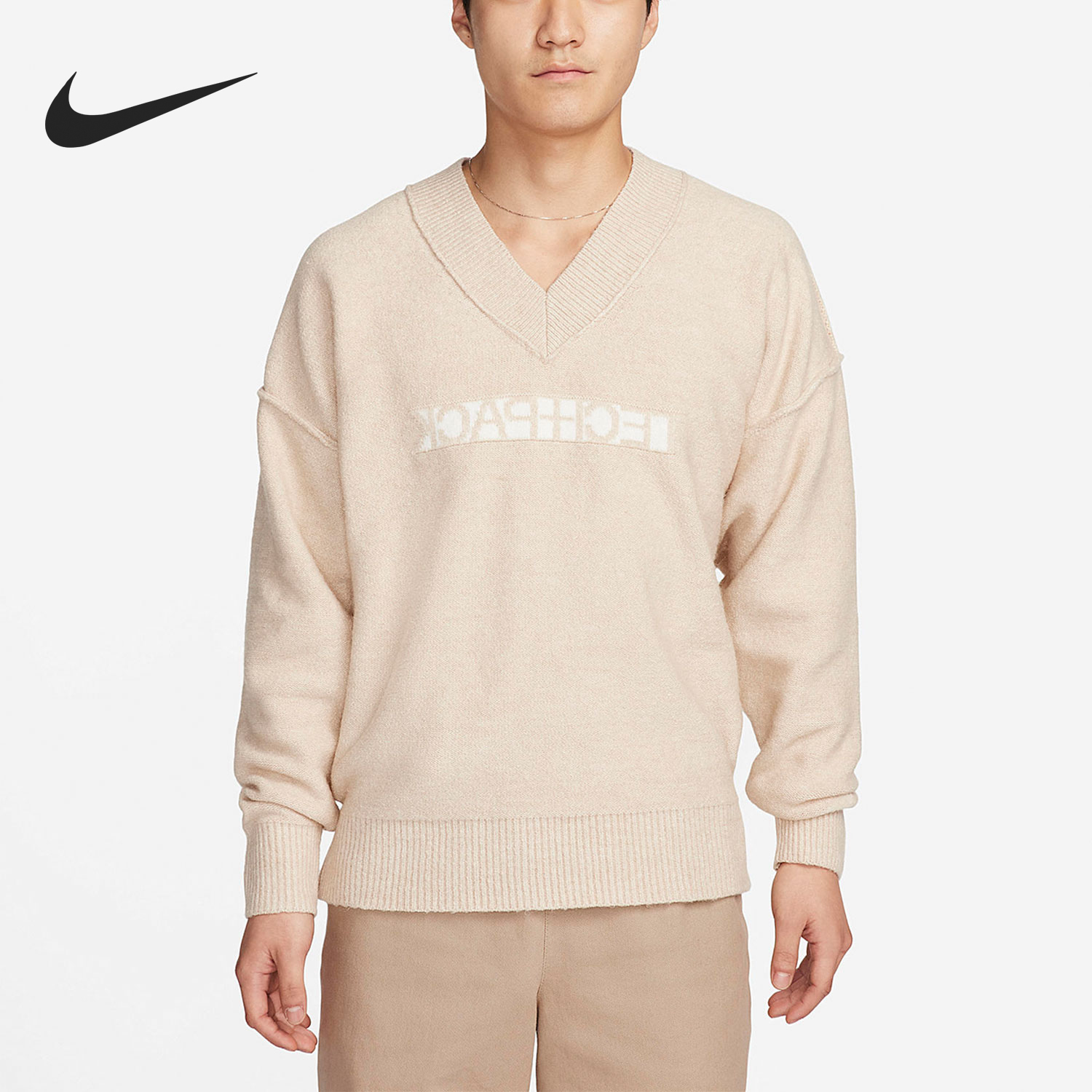 Nike/耐克正品Tech Pack男士针织宽松V领套头衫FB7810-126