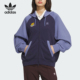Adidas 阿迪达斯正品 三叶草女士.街头风拼接连帽外套JL7525