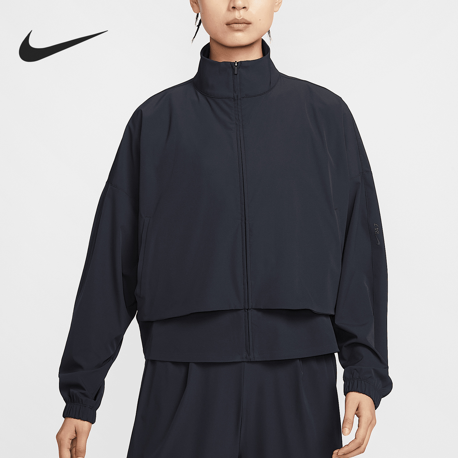 Nike/耐克正品2025女士宽松拉链运动立领透气外套HJ0964-010