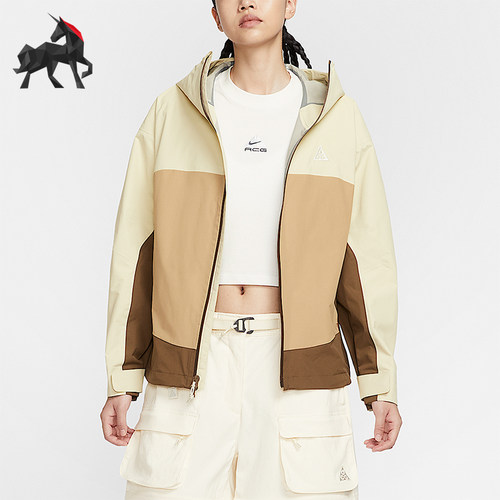 Nike/耐克正品Morpho女士连帽宽松拼接硬壳运动冲锋衣HJ0247-229