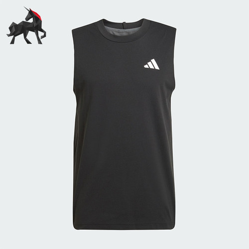 Adidas/阿迪达斯正品夏季TANK TOP男士休闲运动健身背心T恤JE5674
