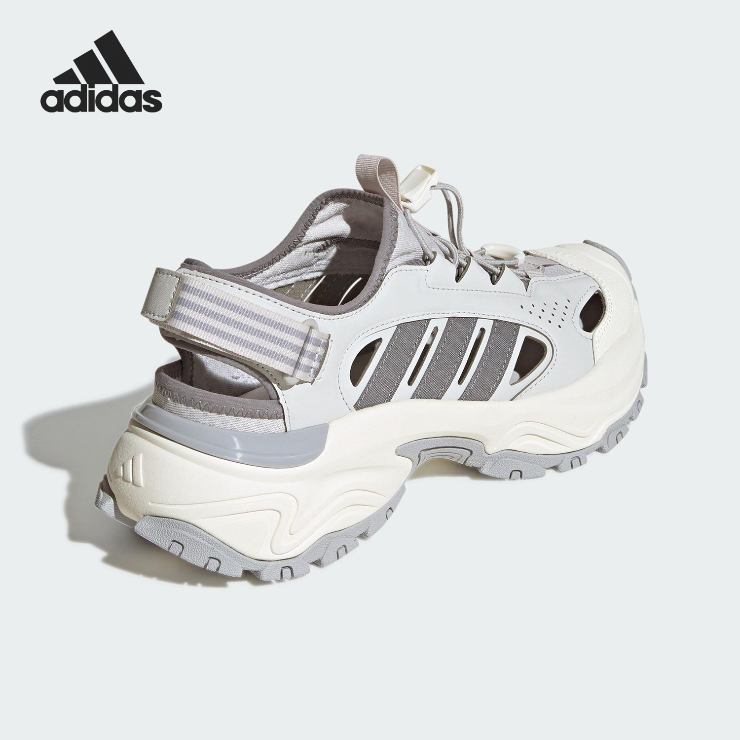 Adidas/阿迪达斯官方正品2025新款男女套脚耐磨休闲凉鞋JP8899