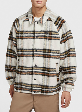 Nike/耐克正品运动休闲绒面男子长袖格子衬衫翻领外套 DR6862-104