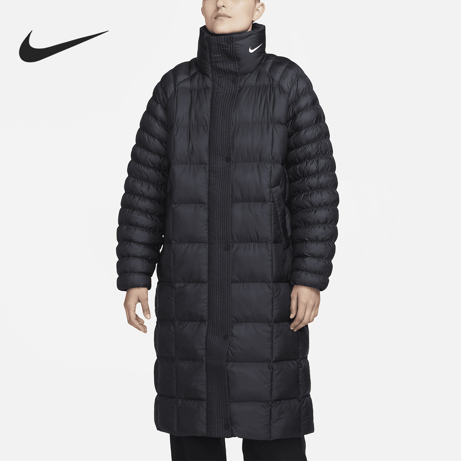 Nike/耐克官方正品女士标识立领长袖棉服FB7670-010