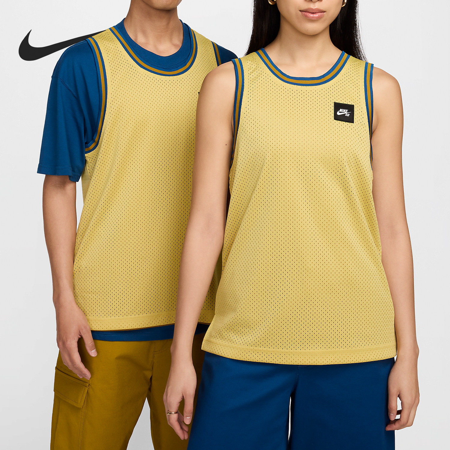 Nike/耐克正品夏季男女款透气双面穿篮球运动球衣FN2598-700