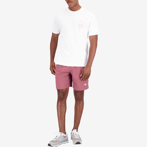 New Balance新百伦正品字母印花男圆领舒适短袖T恤MT31562-WT
