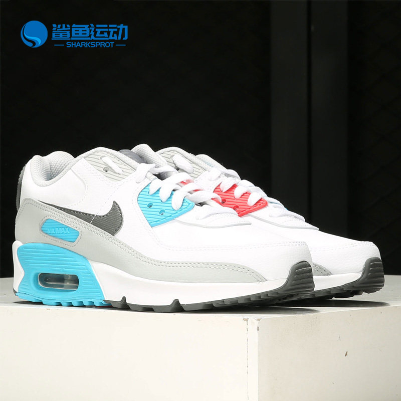 Nike/耐克正品AIR MAX 90 大童厚底缓震休闲气垫跑步鞋CD6864-108