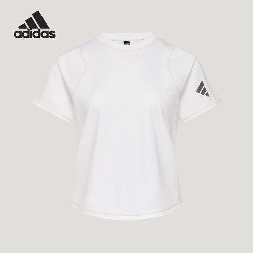 Adidas/阿迪达斯正品女士运动舒适休闲圆领短袖T恤上衣KY7847