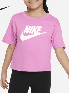 Nike/耐克正品Club小童新款夏季经典圆领大勾T恤FV3477-656