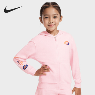 小童连帽拉链针织夹克外套HQ7765 Nike 新款 当季 663 耐克官方正品
