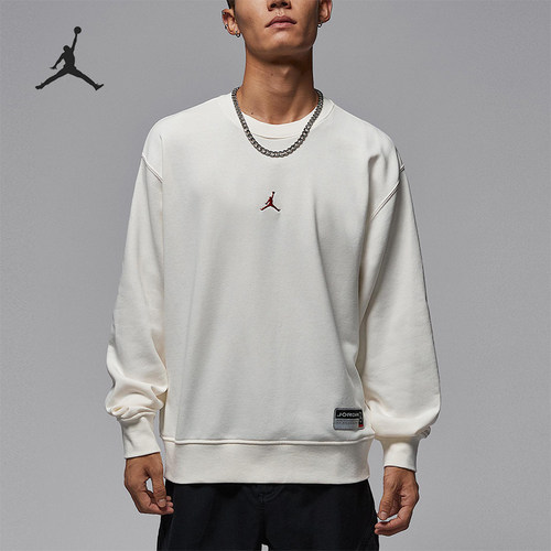Nike/耐克正品JORDAN男士圆领简约长袖休闲套头卫衣IO7830-133