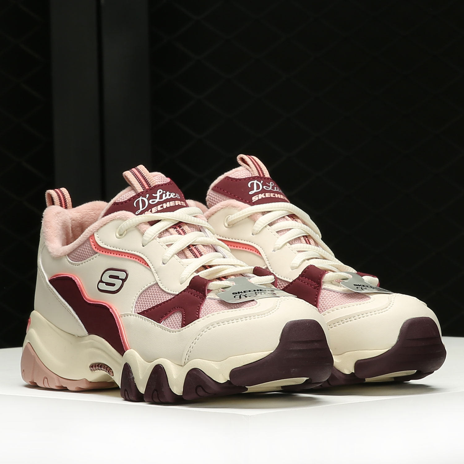 Skechers/斯凯奇正品新品绒里保暖复古休闲运动鞋耐磨老爹鞋,运动鞋new,运动休闲鞋,淘宝优惠券,粉丝福利购,淘宝优惠卷