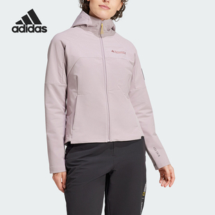 Adidas/阿迪达斯官方正品当季新款女士户外运动登山冲锋衣IX5630